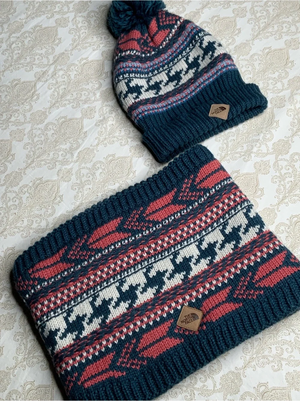 The North Face Fair Isle Beanie & Chunky Tube Scarf Set